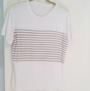 Women's White Summer Striped Shirt
